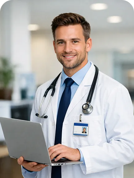 Healthcare abstract accent block