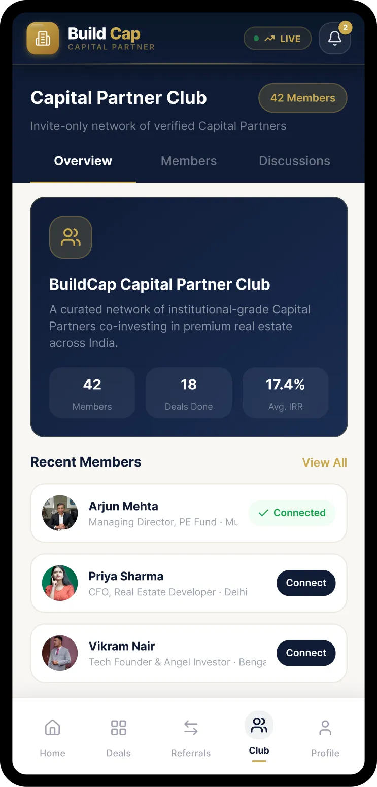 Investor club screen 1