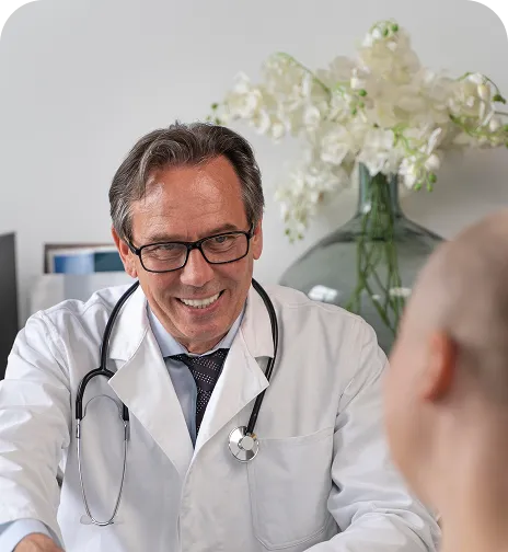 Doctor discussing treatment with patient