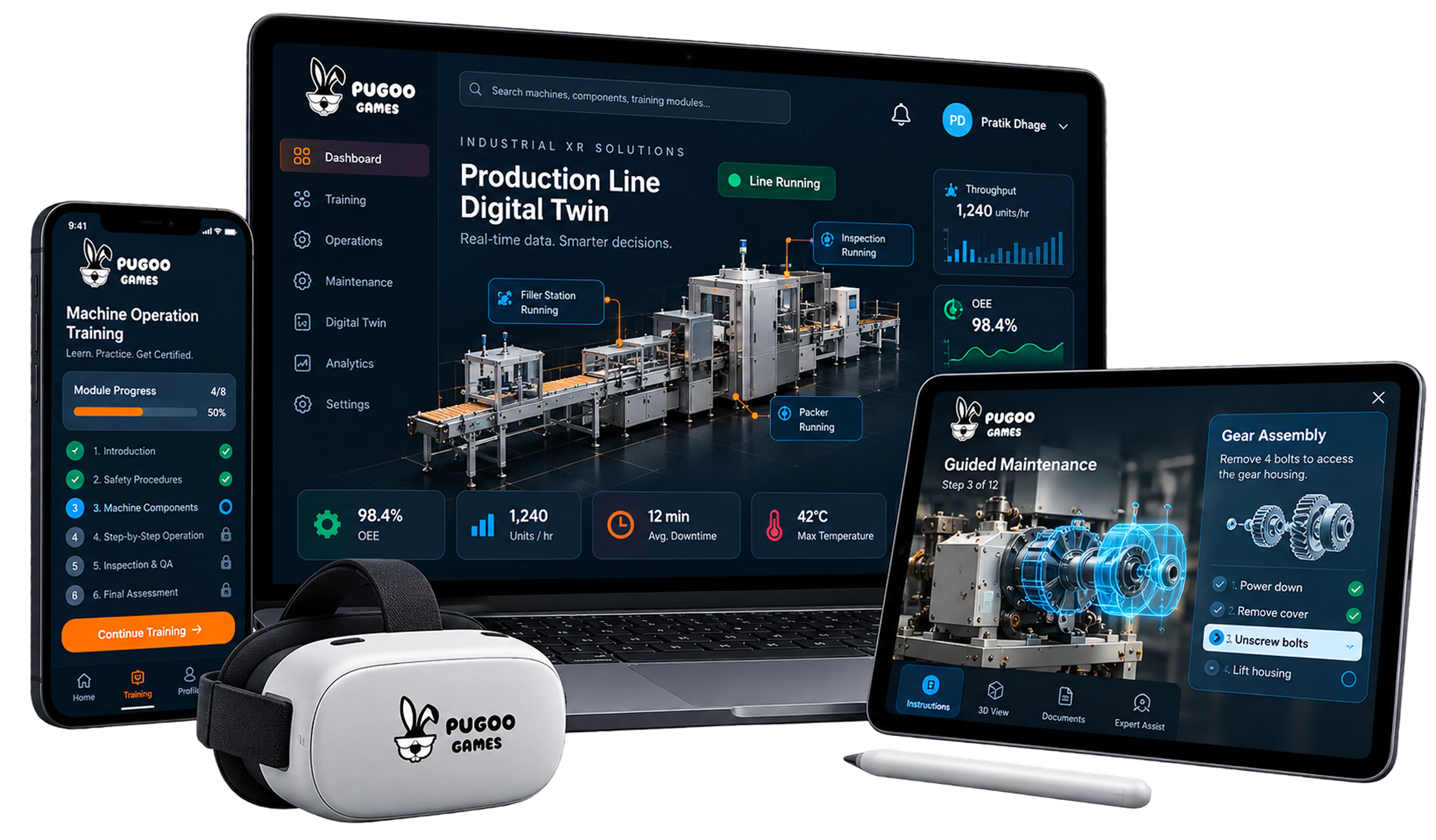 Industrial <span class='text-[#FF4400]'>VR / AR / MR Solutions</span> XR Product & Training Case Study