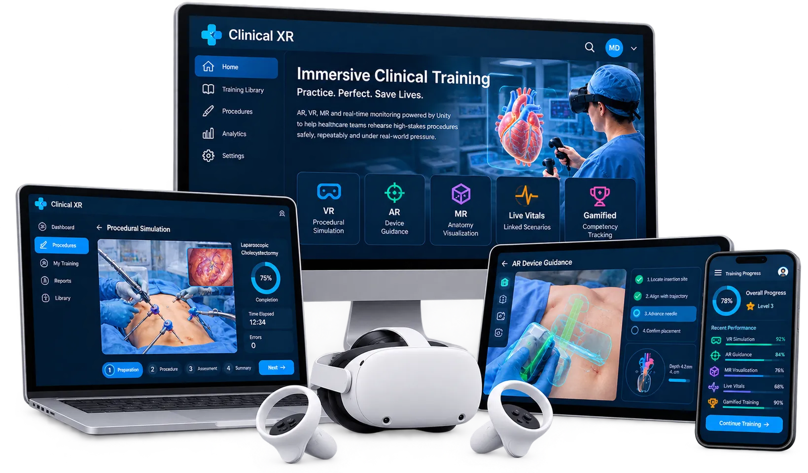 Medical & <span class='text-[#FF4400]'>Clinical XR Solutions</span> XR Training & Visualization Case Study