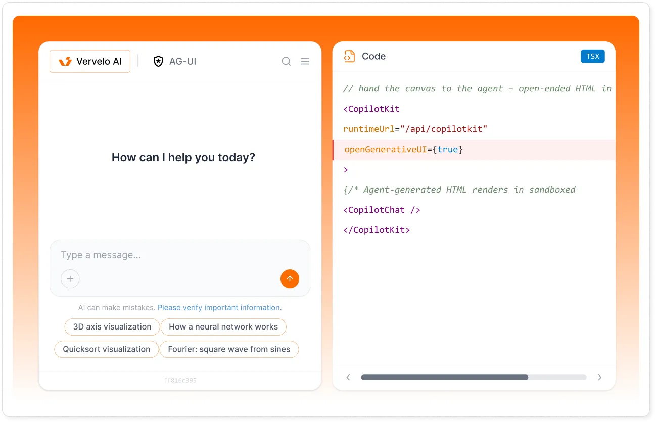 Fully Open Generative UI