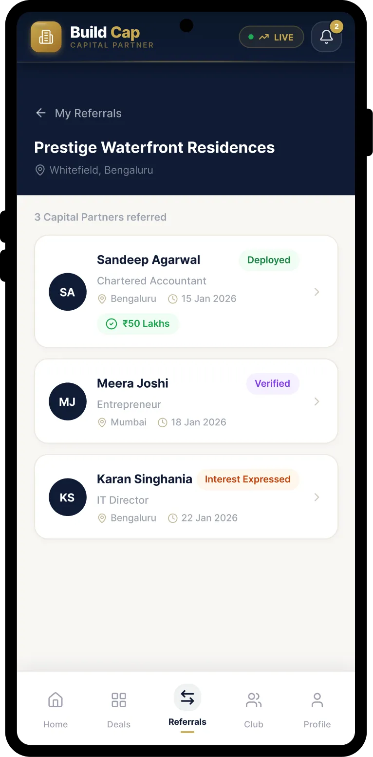 Deal referrals screen 2