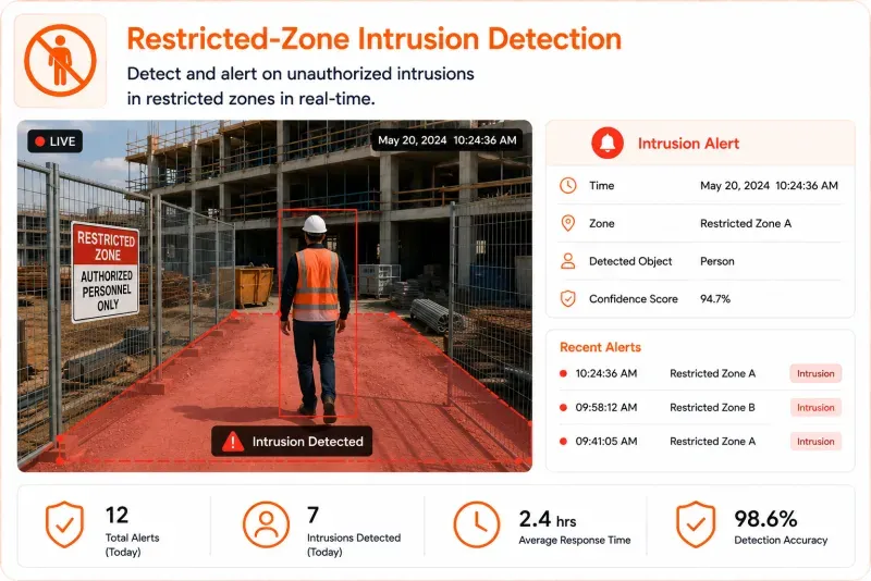 Restricted-Zone Intrusion Detection solution interface